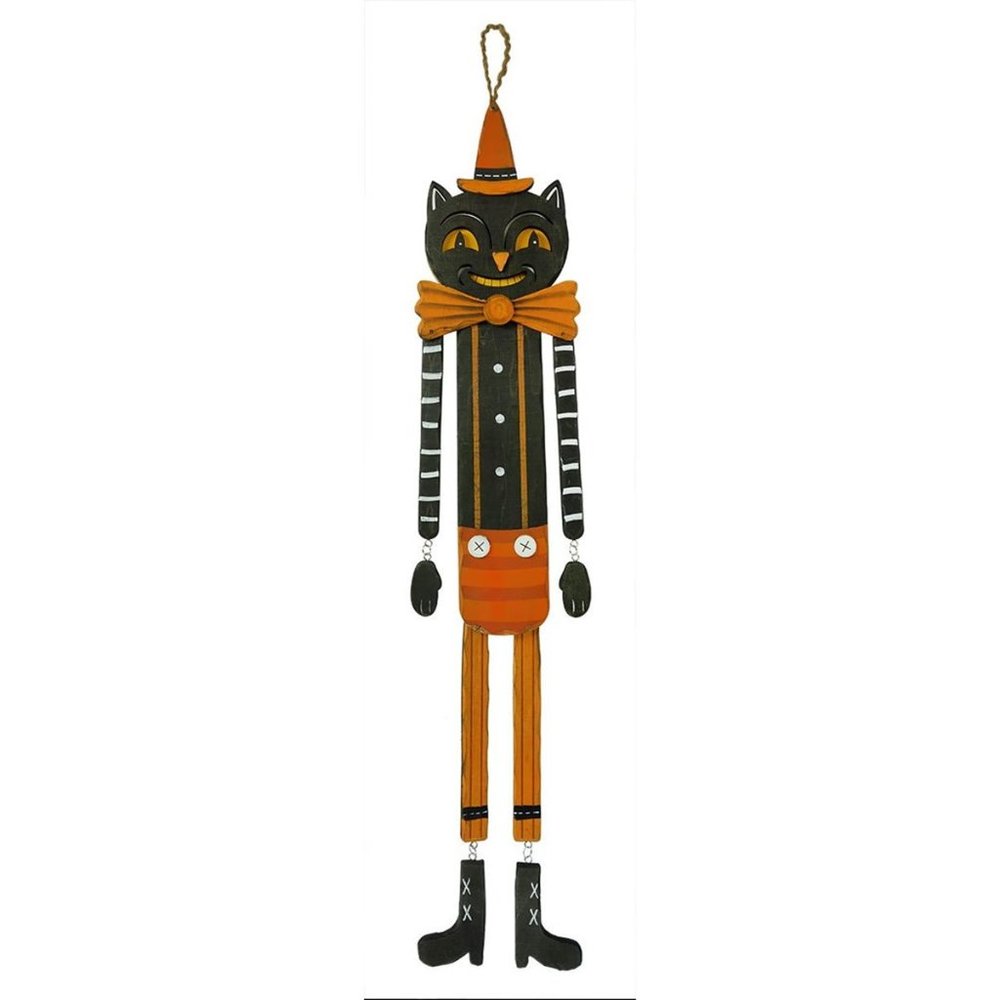 Johanna Parker Halloween Wood Hanging Black Cat